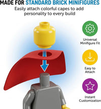 Brick Loot 35 piece fabric superhero capes for minifigures in assorted colors - view 4