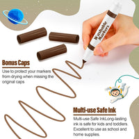 Janlaugh washable markers bulk pack of 24 broad line markers with conical tips - view 20