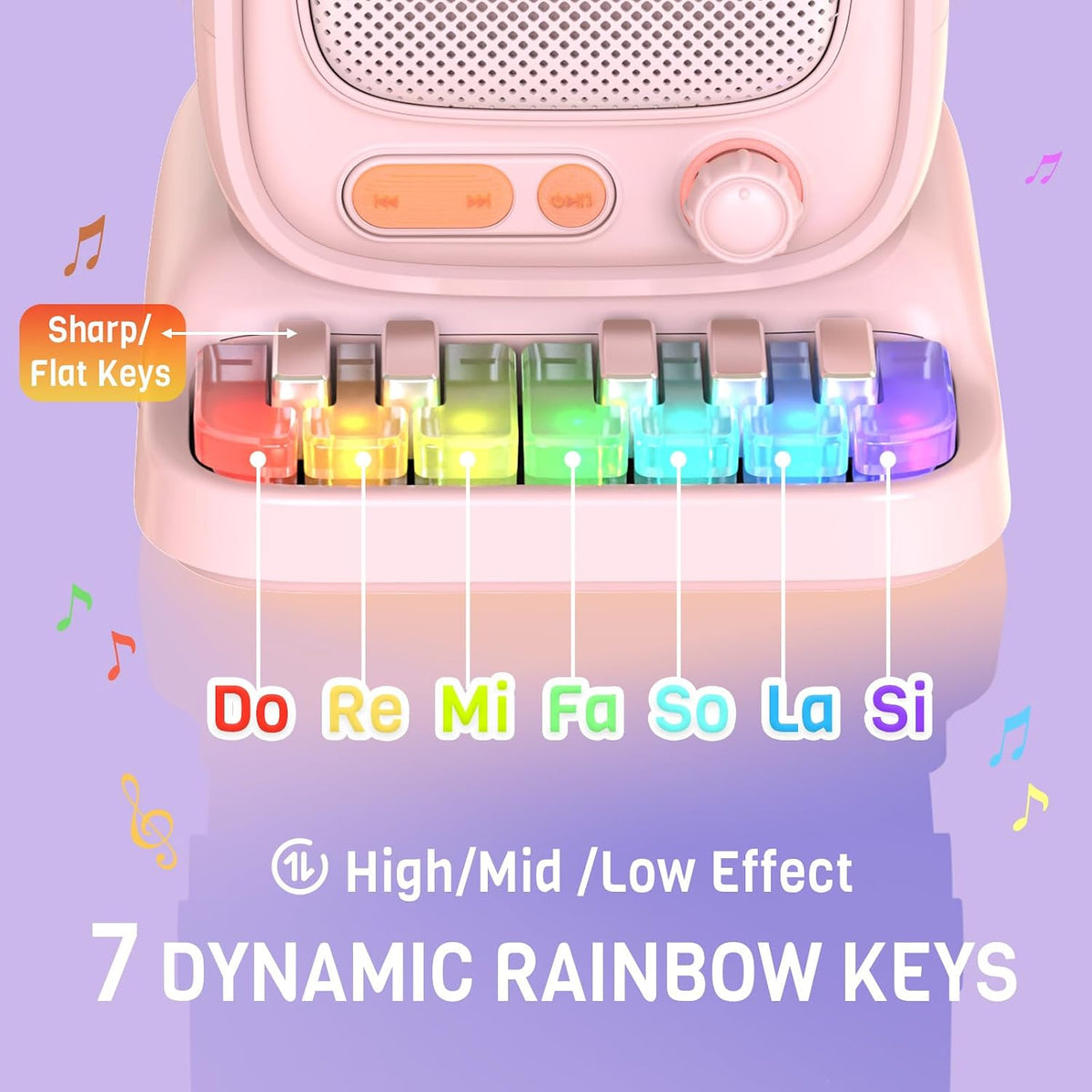 PRUNUS C20 Mini Karaoke Machine - C60Pink - image 2