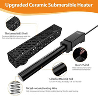 hygger Upgrade Ceramic Aquarium Heater, 500W Digital Fish Tank Heater with Automatic Power-Off and Over-Temperature Protection, Energy Saving Submersible Aquarium Heater for Freshwater and Saltwater
