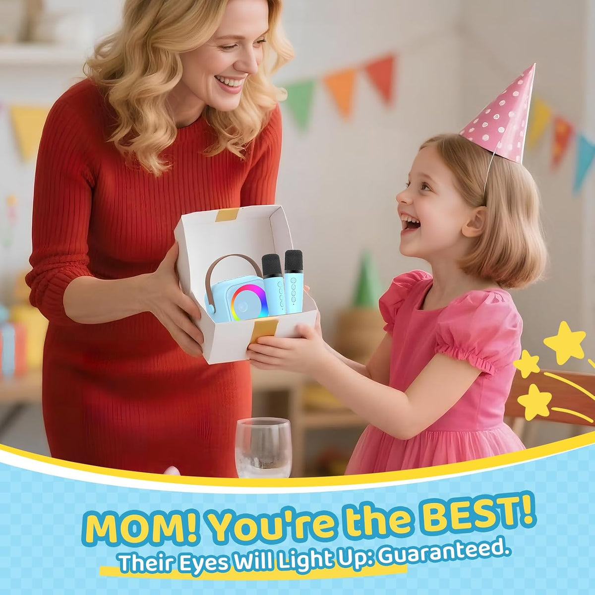 Karaoke Machine for Kids, Toys for 3-12 Years Old Girls Gifts – Fun for Kids & Family - Blue - image 3