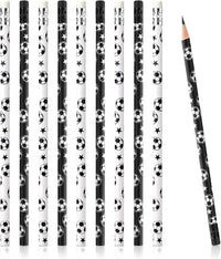 Marspark 24 soccer ball print wood pencils with eraser tops - view 2