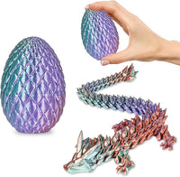 Small Dragon Eggs with Dragon Inside - Gradient Blue-green-brown / S (H:3.9 inches)