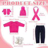 Bencailor 18 inch doll clothes set with jacket, vest, pants, hat and high boots in Christmas cowgirl - view 36