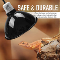 Reptile Light Fixture, 5.5'' Standard Dome for Reptile Basking Bulb Light/Heat Lamp/Ceramic Heat - 1-Pack / 8.5'' Standard Dome - image 4