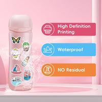 win4pdlay 200 waterproof vinyl stickers for kids with cute kawaii designs for water bottles - view 11