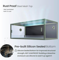 120 Gallon Reptile Tank, Stackable 4x2x2 Reptile Enclosure – Essentials for Reptiles And Amphibians - Earthy Green / 85 Gallon - image 4