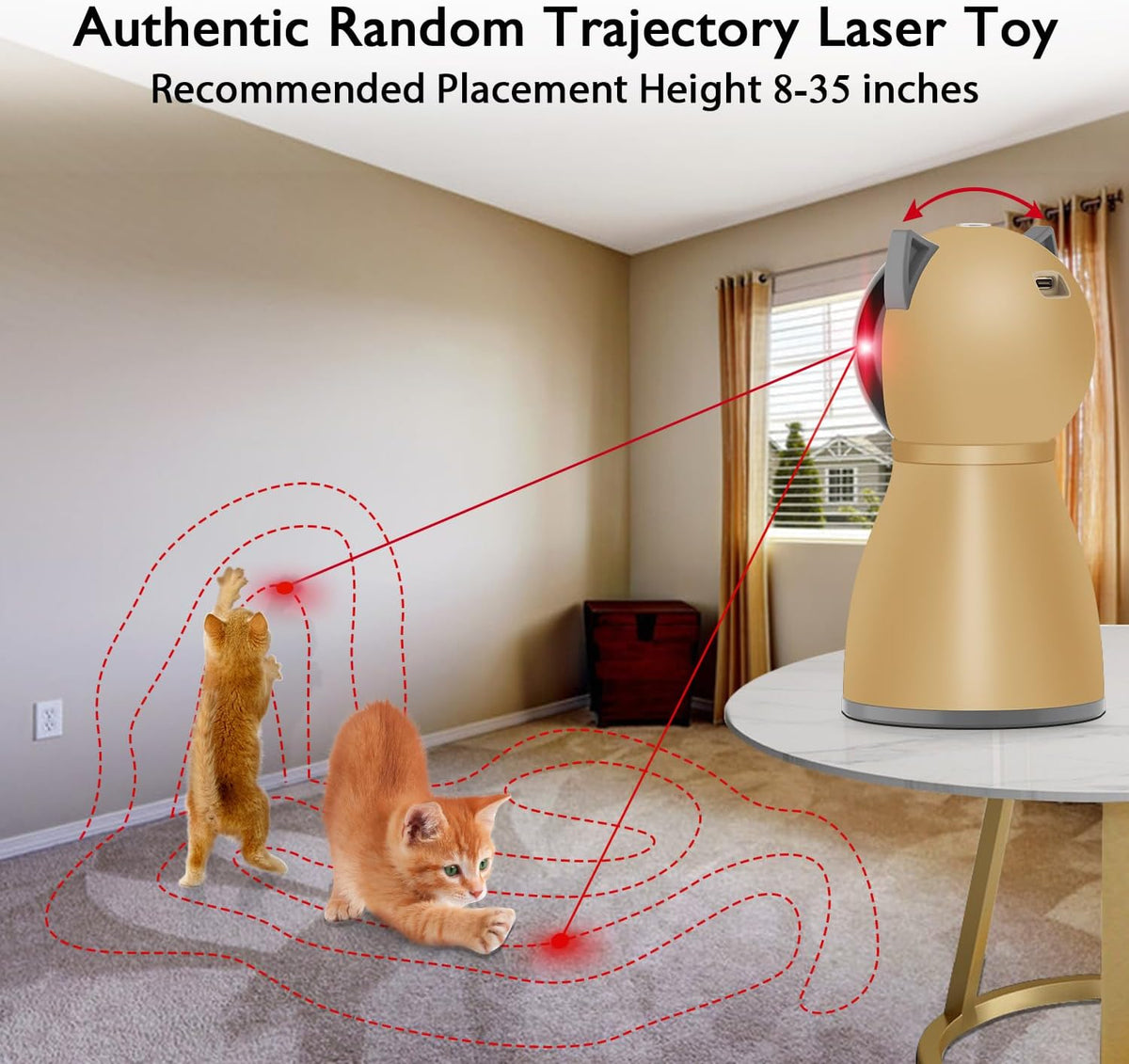 Valonii Interactive Cat Laser Toy Automatic for Indoor Cats - image 2