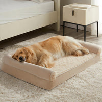 Orthopedic Washable Large Dog Bed for Senior Dog Comfy Sleep – Essentials for Dogs - 36"l x 27"w x 6.5"th / Beige