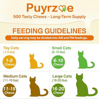 Cat Probiotics & FOS, Gut + Immune Support - 500 Chews Crunchy & Creamy Cheese Core, Probiotic for Digestive and Gut Health, Immunity, Constipation Relief for Cats Kittens - Chicken Shrimp