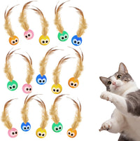 Bouncy Tails 5 Pack Interactive Bouncy Ball with Natural Feathers - 15