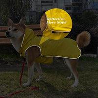 Dog Raincoat Waterproof Reflective Jacket - Small / Yellow - image 3