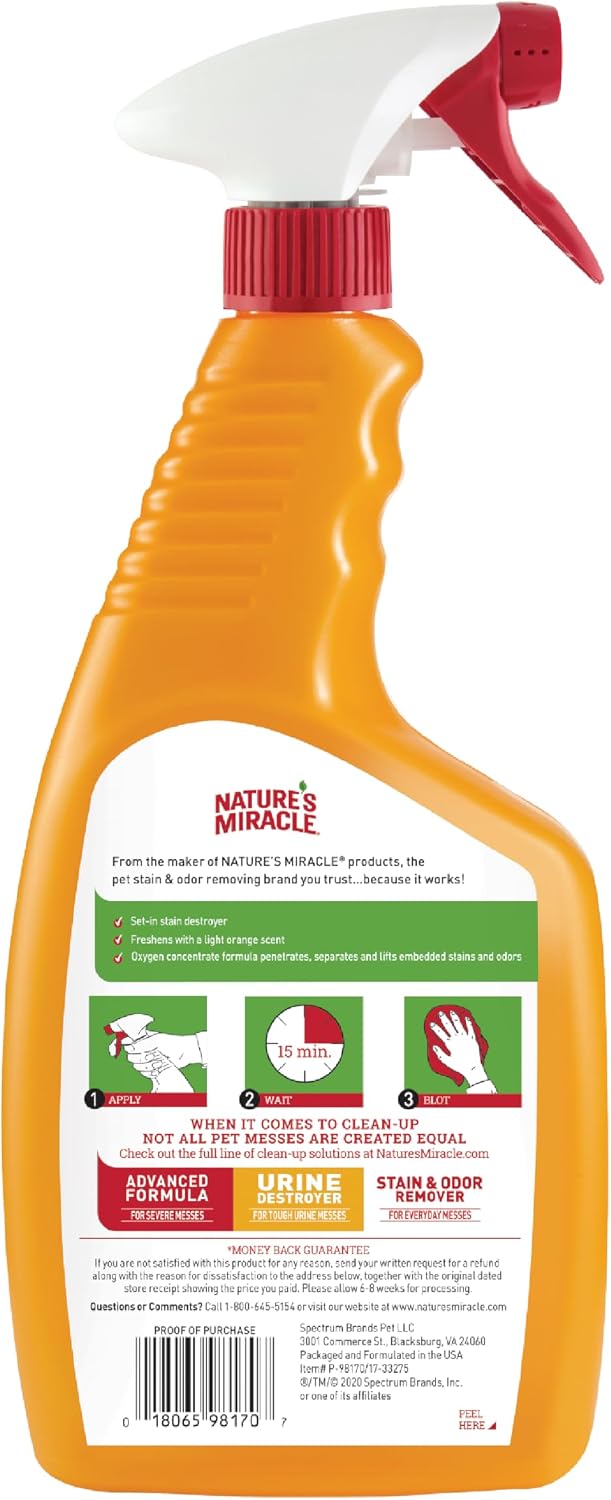 Nature's Miracle Just for Cats Oxy Stain and Odor Remover - 24 Fl Oz (Pack of 1) - image 2