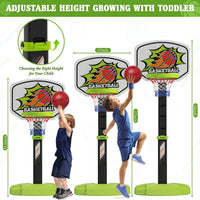 Arcade Basketball Game Set Boy Toys Indoor Outdoor Kids Basketball - Light Green - image 2