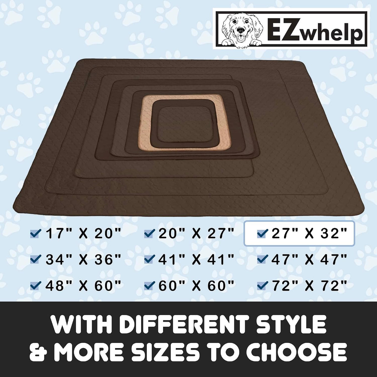 Washable Dog Training Pads, Reusable Waterproof Whelping - 27x32 Inch (Pack of 1, Rounded Corners) - image 3