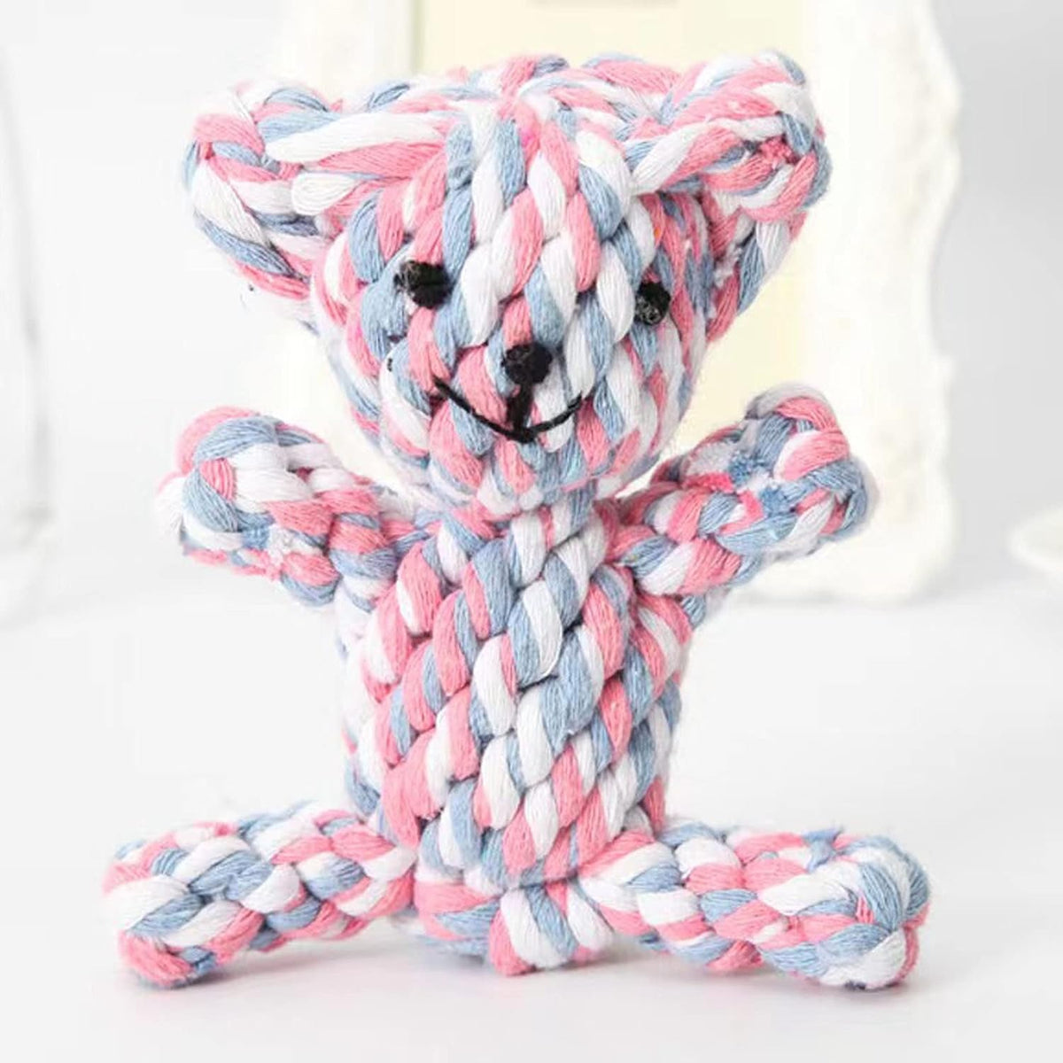 Dog Toys Puppy Teething Chew Toys 3 PCS - pink and white bear - image 4