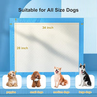 Gardner Pet Ultra Absorbent Thicker Dog Pee Pads Extra Large XL 28"x34" Leak-Proof Odor-Control Blue Puppy Training Pads Full Edge-Wrapping Pad for Dogs Dogs, Puppies, Doggie, Cats, Rabbits - 50 Ct