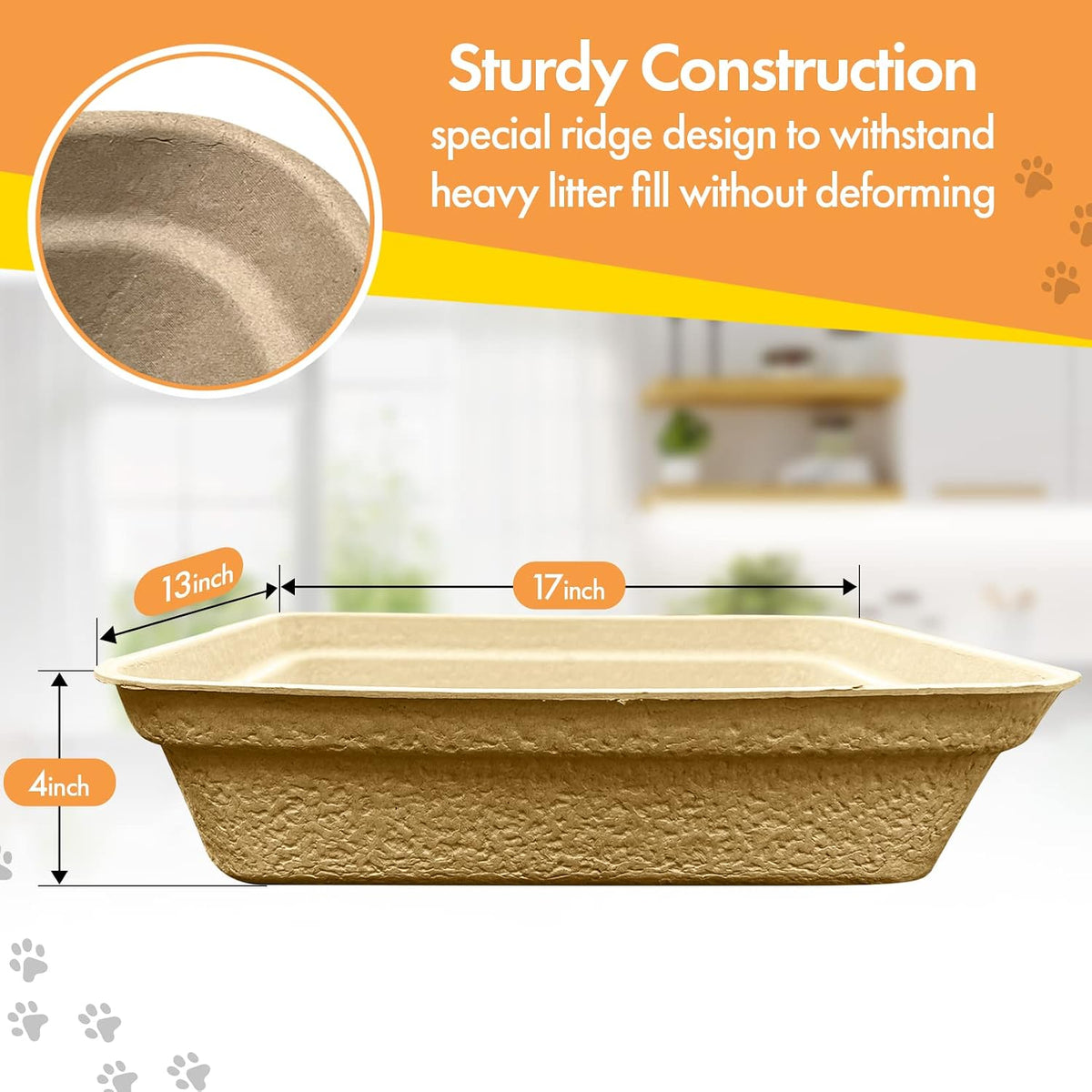 Disposable Litter Boxes – Daily Care for Cats - Brown / Large 8-Pack - image 2