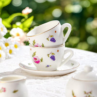 TUZT Tea Party Set for Little Girls Ages 3-8 - White Floral - image 4