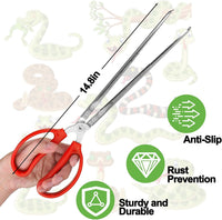 Snake Feeding Tongs,15 Inch Reptile Feeding Tongs,Extra Long Large Tweezers for Corn Ball Python - 1PCS - image 2