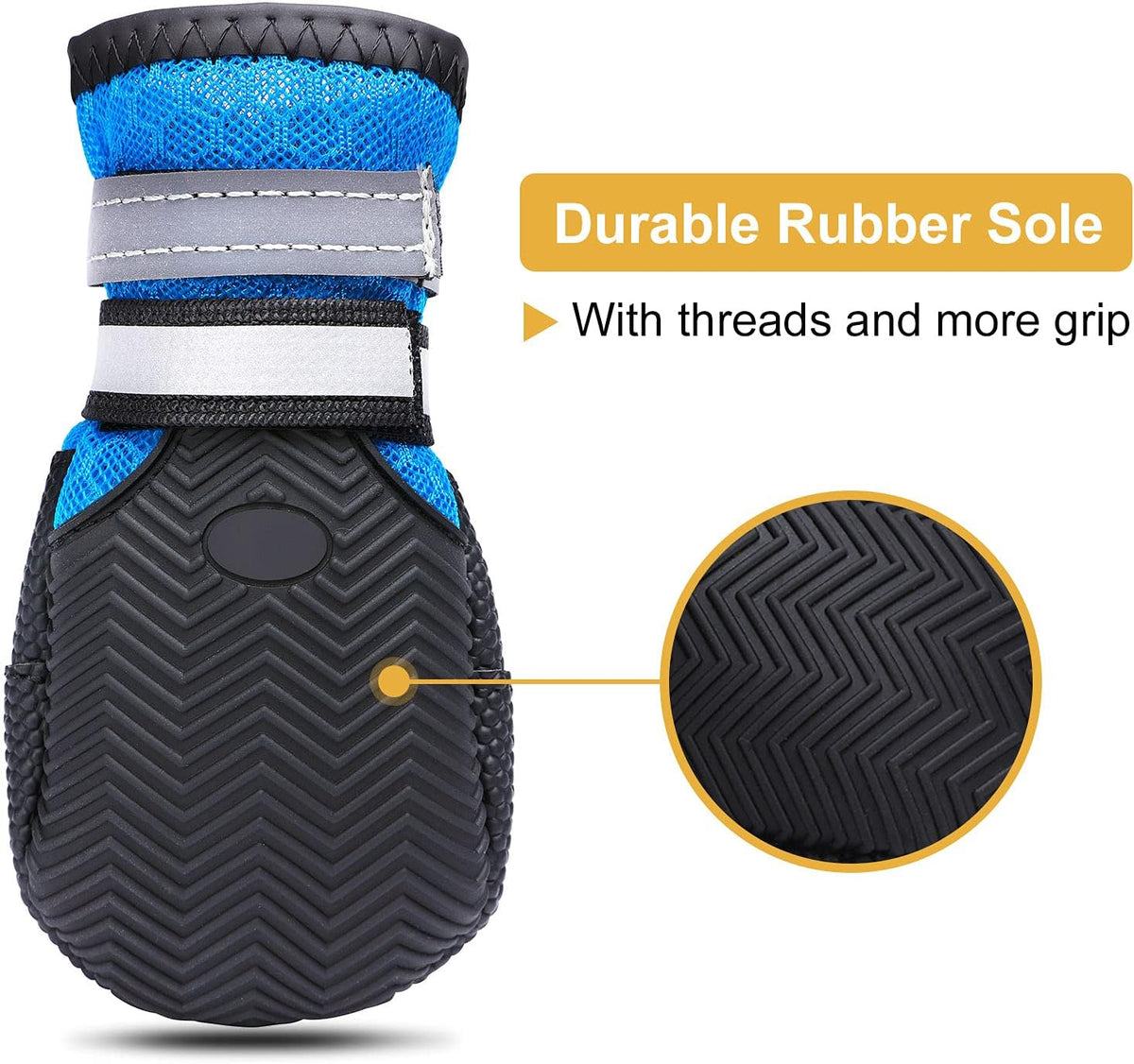 Dimicoo Breathable Dog Boots for Medium Large Dogs - Blue / S (Insole Width 2")for 25~30lb - image 3