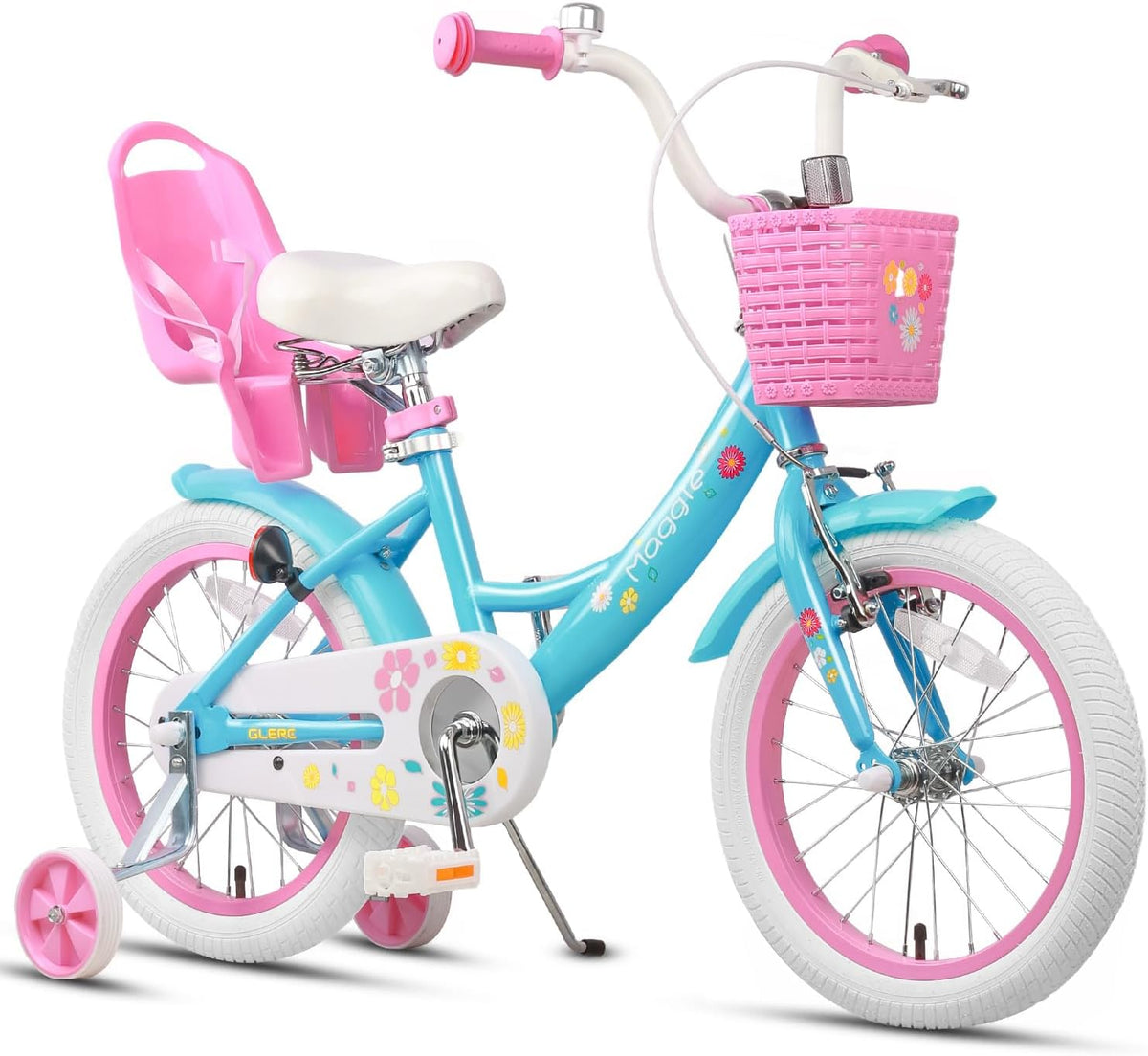 Glerc Maggie Girls Bike, 12-20 Inch Kids Bike for 2-13 Years Old Children, Princess Style Kids - Blue / 16 Inch
