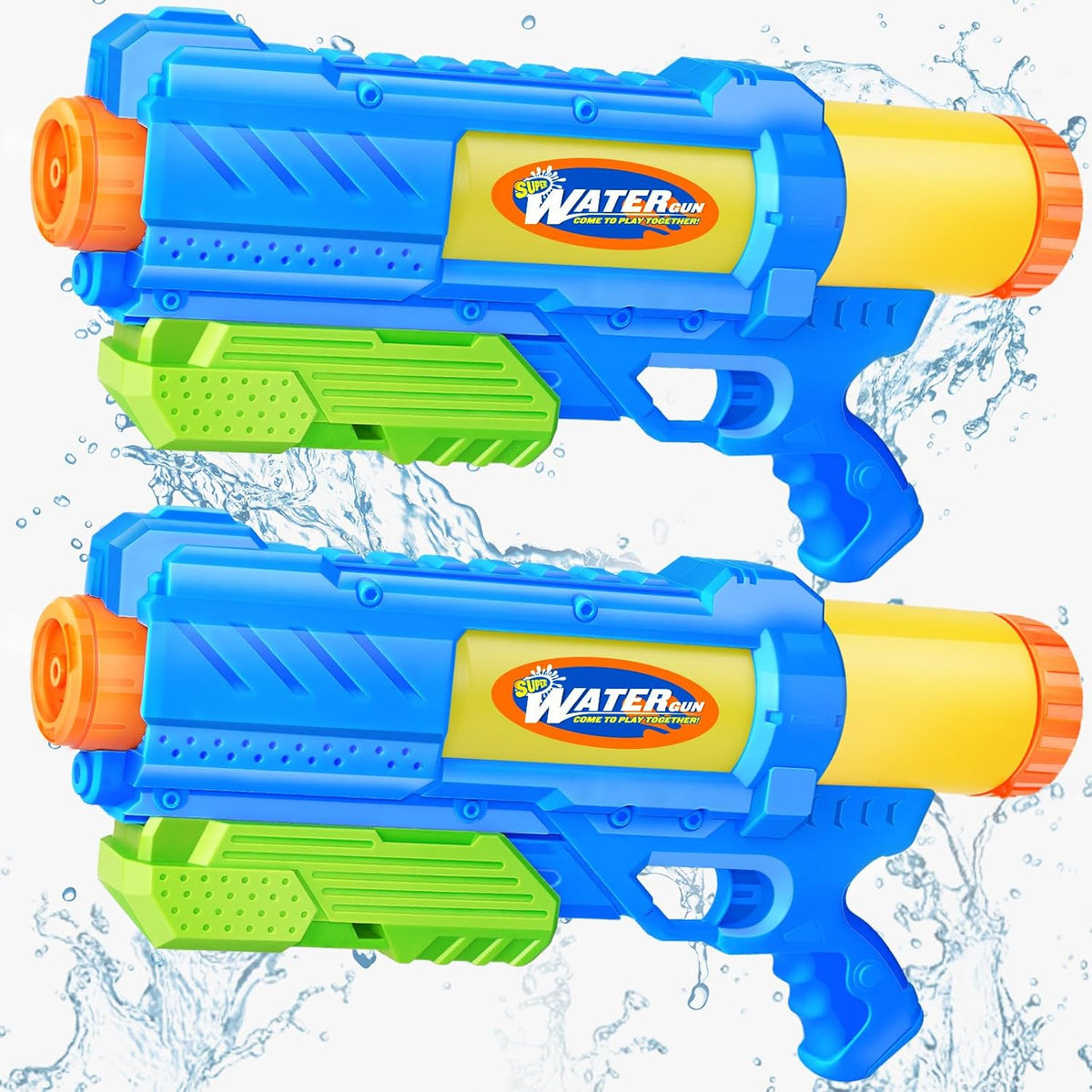 Super Water Gun for Kids Adults: 2 Pack Super Water Gun Soaker 1200cc - Blue