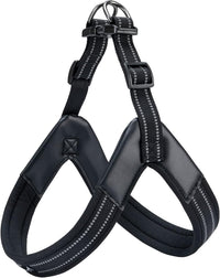 EXCELLENT ELITE SPANKER Reflective Step-in Dog Harness Vest Chest - Black / M-Chest 19-22"