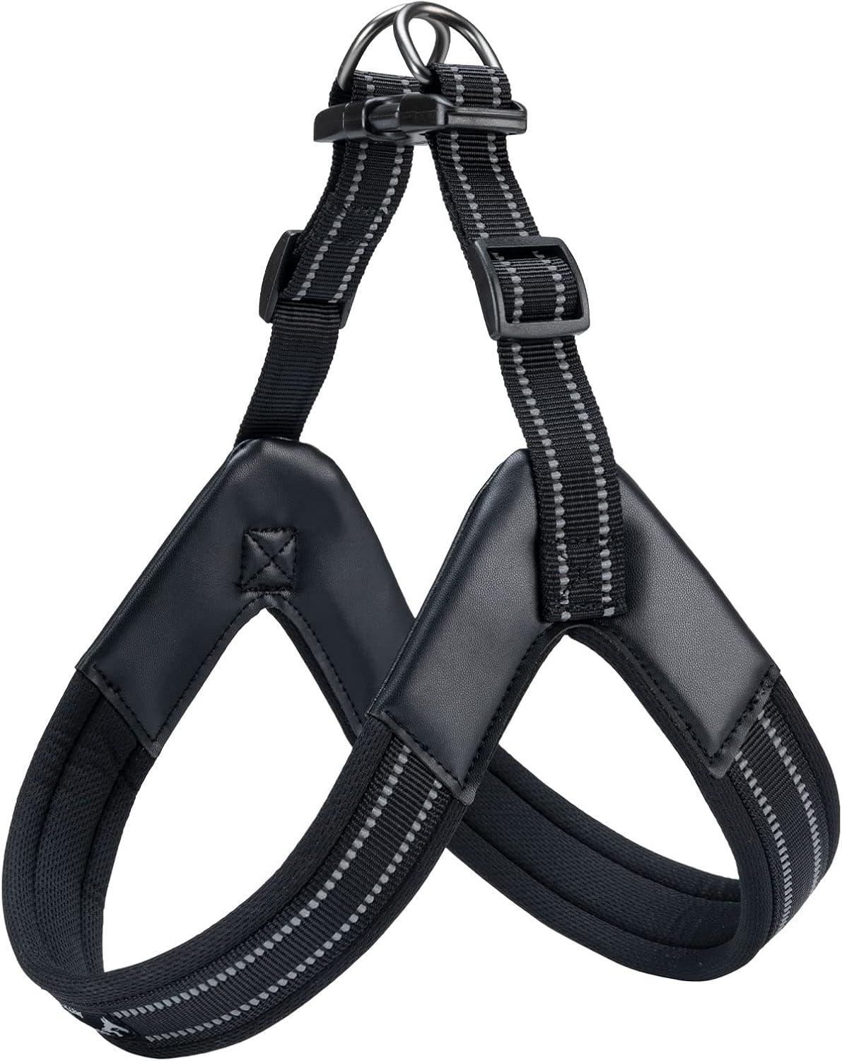 EXCELLENT ELITE SPANKER Reflective Step-in Dog Harness Vest Chest - Black / M-Chest 19-22"