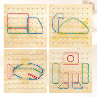 HEELWIRE Wooden Geoboard, Montessori Toy - 7*7*0.6 in Plus - image 2
