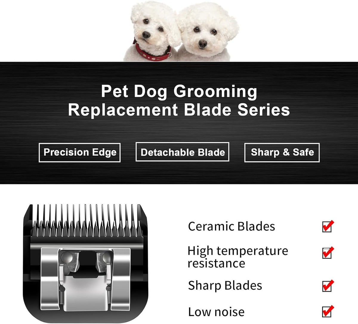 4PCS Dog Grooming Replacement Blades Compatible with Andis/Oster A5 – Essentials for Dogs - 2pc #3/4ht - image 3