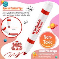 Janlaugh washable markers bulk pack of 24 broad line markers with conical tips - view 34