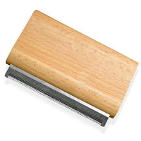 Jocomb Wooden Deshedding Brush for Dogs, Cats & Horses - Gentle Grooming Tool for Thick, Short & Wiry Coats - Dematting Pet Brush for Shedding Control & Comfort