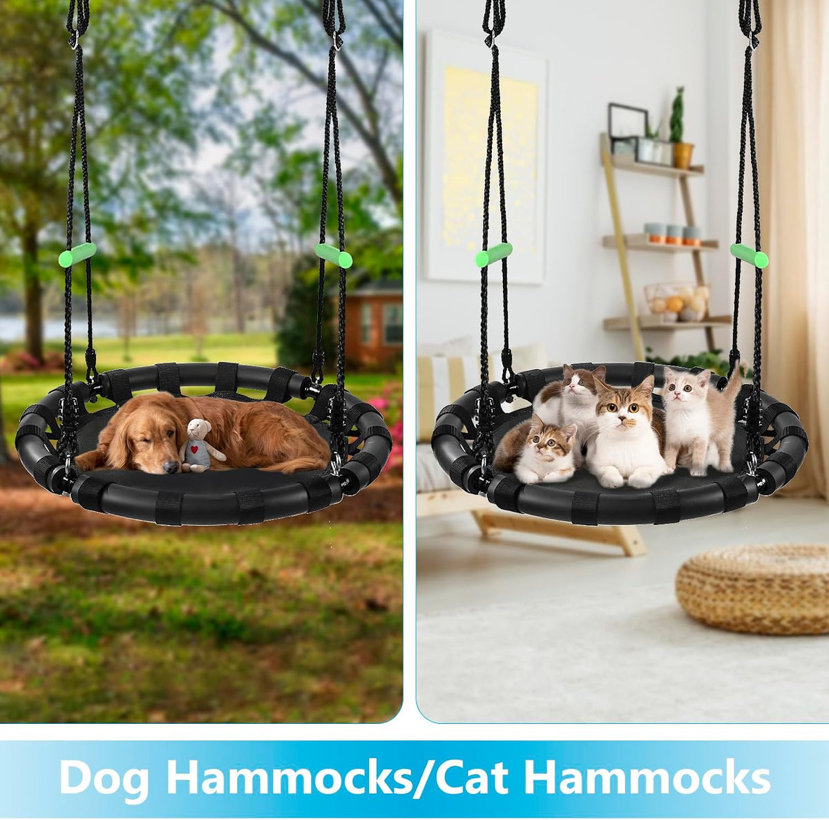 Tree Swing with PP Mat, Durable, Safe, and Easy to Install - 24 inches diameter+No Extra Straps - image 3