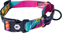 Wolfgang Heavy Duty Martingale Dog Collar with Quick Release Nylon - FuzzyTails Print / Small (5/8 Inch x 10-12 Inch)