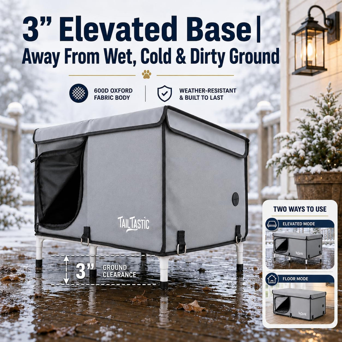 Outdoor Cat House Elevated - gray - image 4