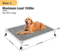 Veehoo Chew Proof Elevated Dog Bed, Cooling Raised Pet Cot - Black Silver / 42.0"L x 30.0"W x 7.0"Th - image 3
