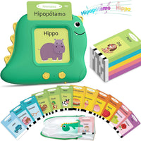 Alotwan Talking Flash Cards with 510 Sight Words - Green / 224 Words Bilingual