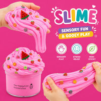 Howlaiwoo 6 pack butter slime kit with charms in individual containers - view 4