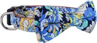 Faleela Soft &Comfy Bowtie Dog Collar - Medium (Pack of 1) / Blue flower - image 3
