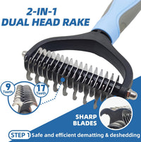 Pet Grooming Kit, Slicker Brush - A-Blue - image 2