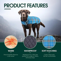 Kuoser Waterproof Dog Coat - Blue / X-Large (Pack of 1) - image 2