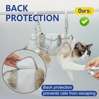 Supet Cat Grooming Hammock, Self-Adherent Cat Wrap for Cutting Nails, Anti-Escape Calming Wrap for Medicine, Nail Clipping, Teeth Brushing, Ear Cleaning