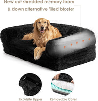 EHEYCIGA Orthopedic Foldable Human Dog Bed, 72x44x11 - 72x44x11(Folded 44x36) / Black - image 2