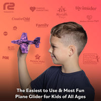 Foam Airplanes - Stocking Stuffers for Kids All Ages 4 5 6 7 8 9 10 Year Old - Best Toy Gift - Boy - Purple - image 2