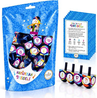 The Dreidel Company multi-colored hand painted wooden dreidels with Hebrew letters, 4-pack - view 2