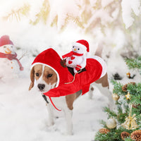 Santa Dog Costume, Dog Christmas Outfit, Riding Pet Costume - Snowman / S(Neck:10.2-11.8" Chest:13-18.5") - image 2