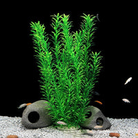 DSkoiph 2 pcs Aquarium Decor Plastic Plants Extra Large 21 Inches - Green - image 2