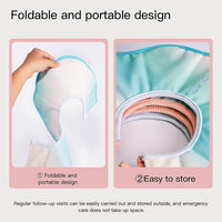 Touchdog Foldable Dog Cone Collar for Cats & Dogs - Adjustable Soft Recovery Collar with Waterproof PU Coating, Lightweight Design, 24.5cm/9.6in Wide Barrier (Pink Gradient Color, XS)