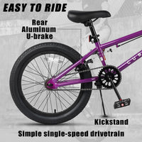 cubsala Crossea 18 20 Inch Kids Freestyle BMX Bike for 5-13 Years Old – Fun for Kids & Family - Purple & Black / 18 Inch / Without Pegs - image 3